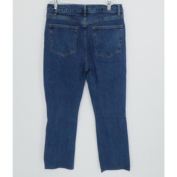 Reformation Jeans 31x29 Blue‎ Donna High Rise Bootcut Dark Wash Casual Stretch - Picture 2 of 13